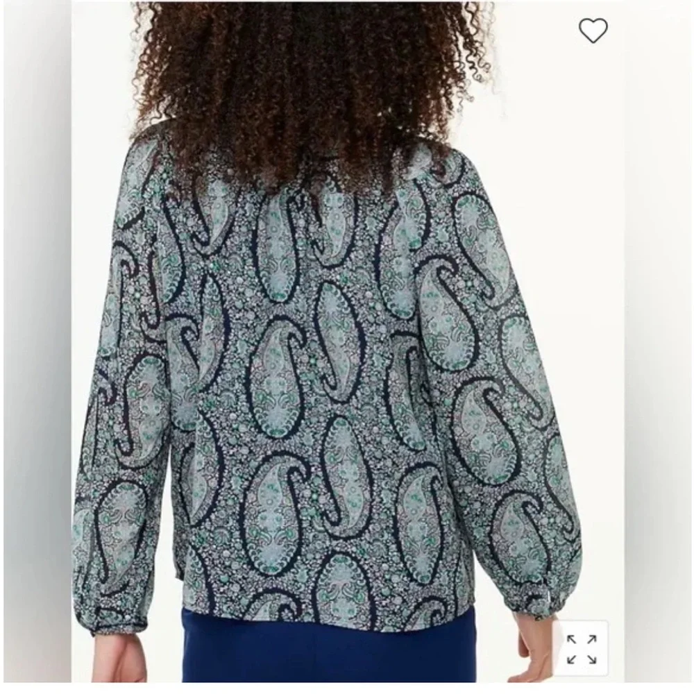 J. Crew Printed Smocked blouse. Worn once.‎ Excellent condition